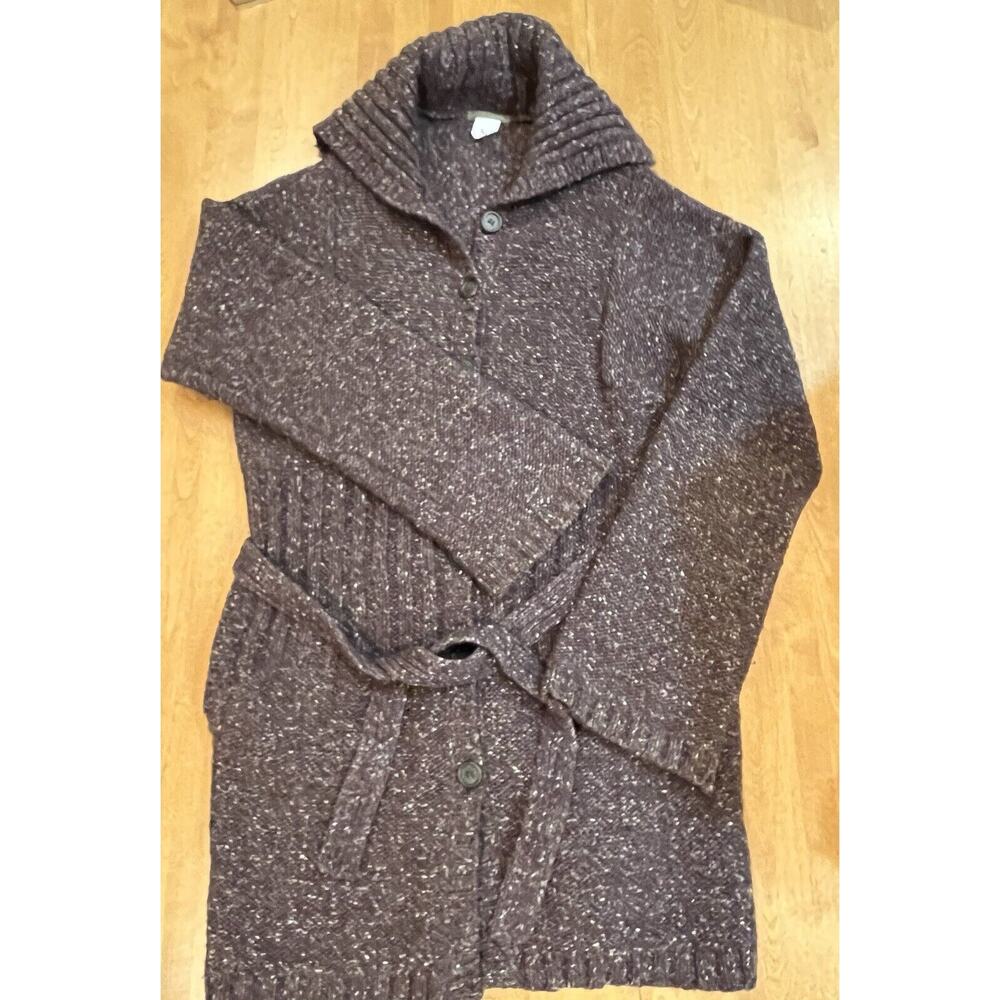 J.Crew Cardigan Sweater Wool Blend Shawl Collar 7 Button Size Large - Picture 5 of 13